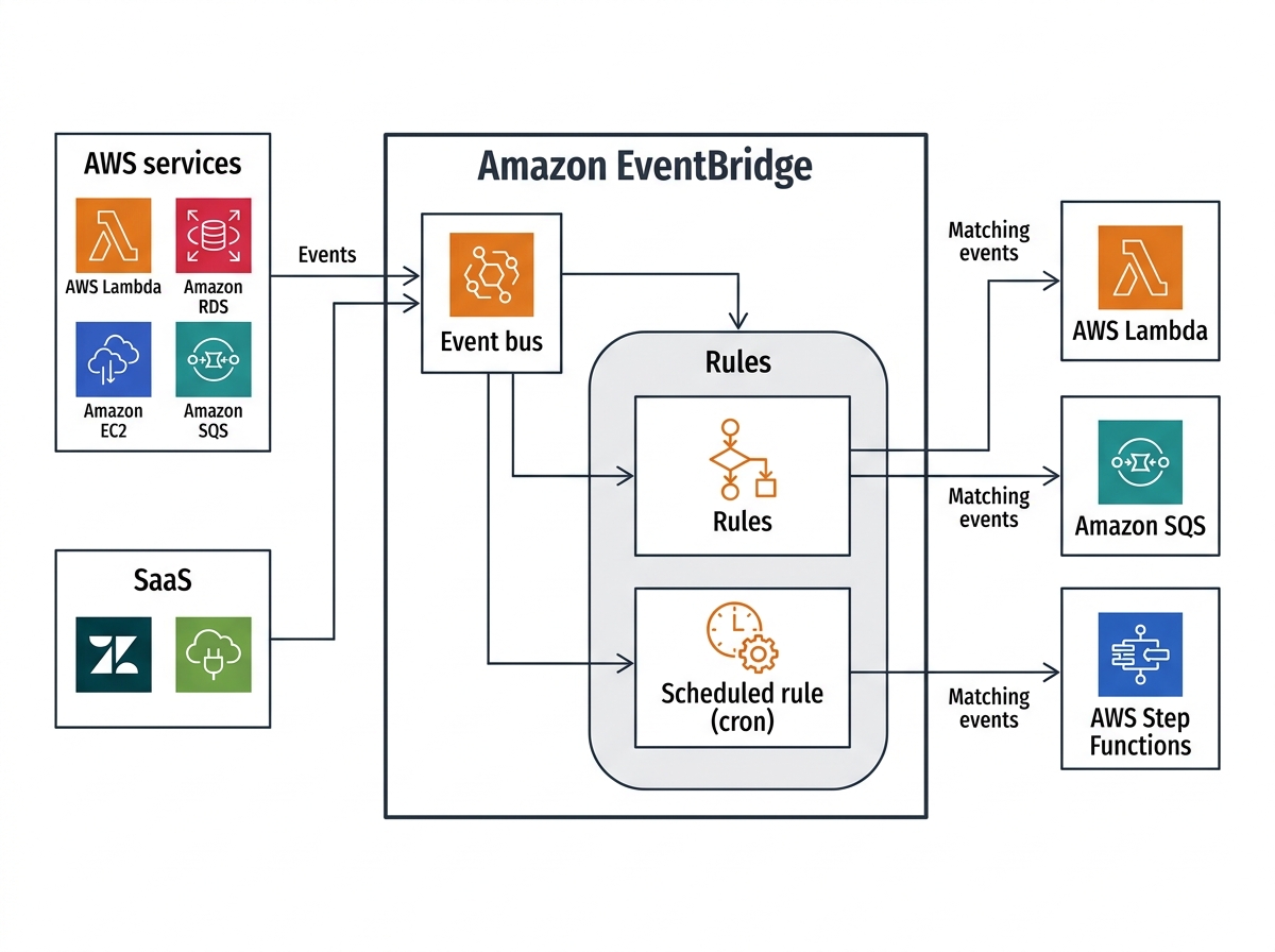 Amazon EventBridge のアーキテクチャ図