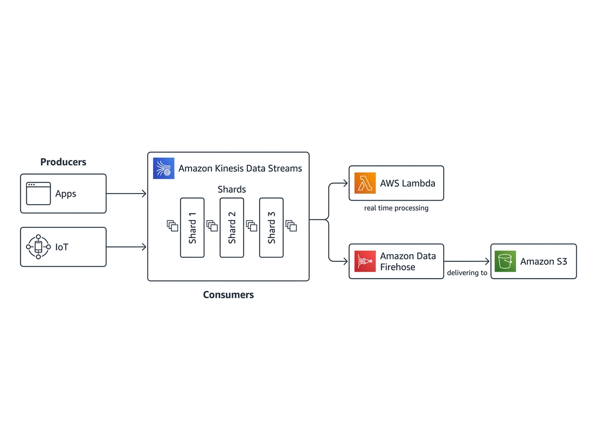 Amazon Kinesis のアーキテクチャ図