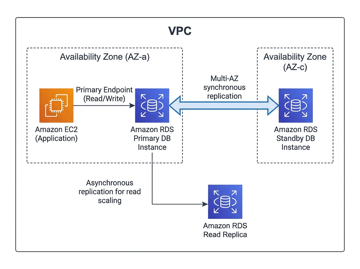 Amazon RDS のアーキテクチャ図