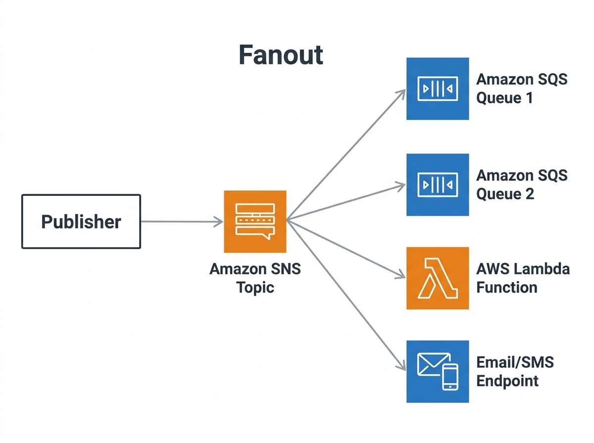 Amazon SNS のアーキテクチャ図