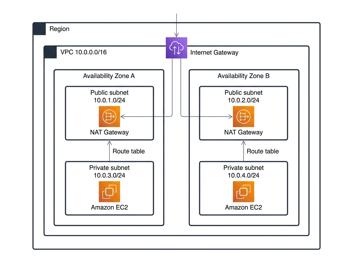 Amazon VPC のアーキテクチャ図